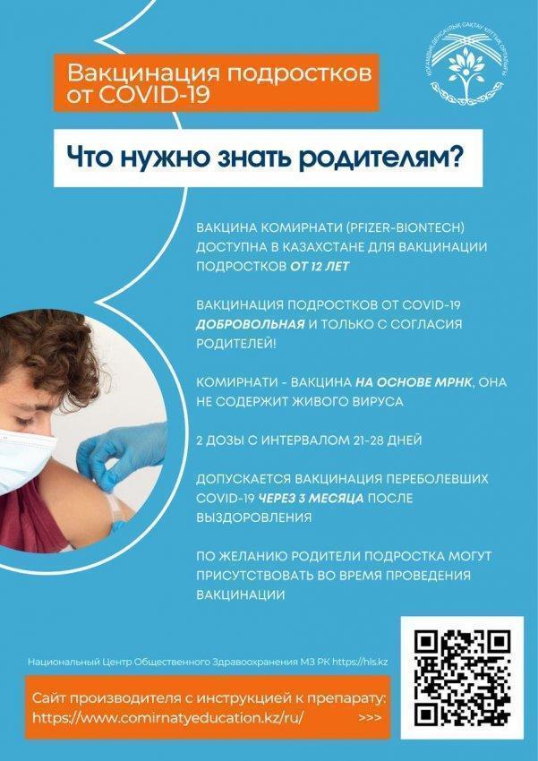 Вакцинация подростков от COVID-19
